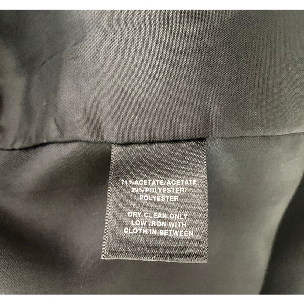 Lafayette 148 Dress Black Round Neck 3/4 Sleeve Shift Knee Pockets Back Zip 16 - Picture 8 of 9